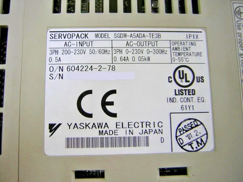 Серводвигатель ✅ Yaskawa Servopack SGDM-A5ADA TE3B 200V