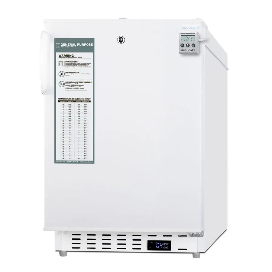 Холодильный шкаф Accucold ADA404REFCAL 19" Solid Door Medical Undercounter Refri — фото лота 1