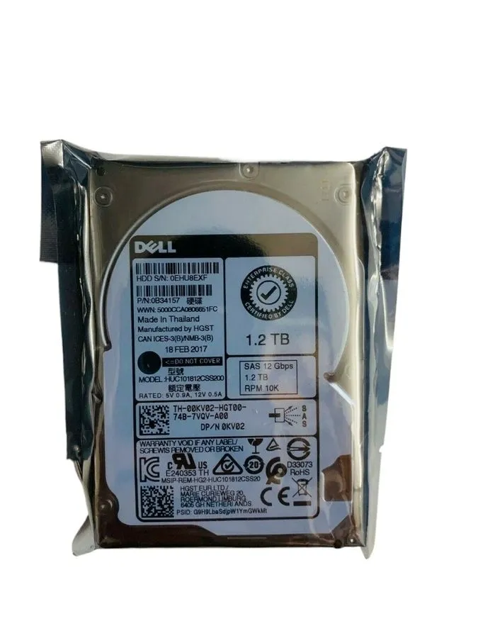 Жёсткий диск Dell 00KV02 0KV02 HUC101812CSS200 1.2TB 2.5" 10K 12Gbps SAS HDD Har