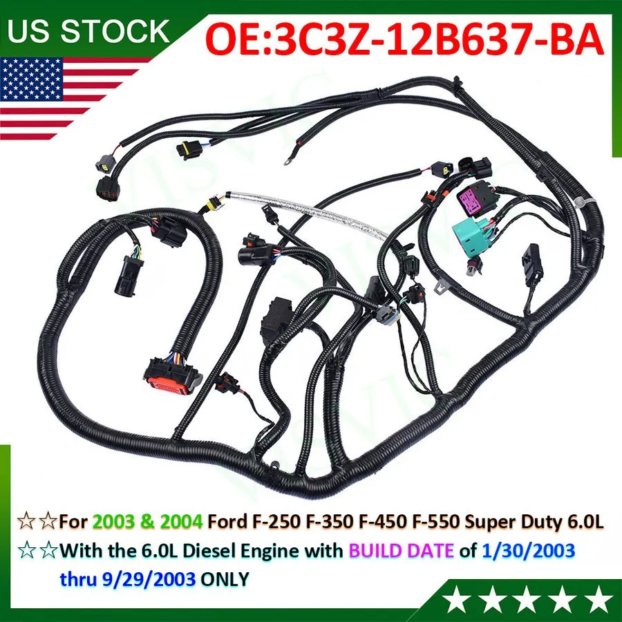 Жгут проводов Engine Wiring Harness 2003 2004 для Ford Super Duty F450 F550 6.0L