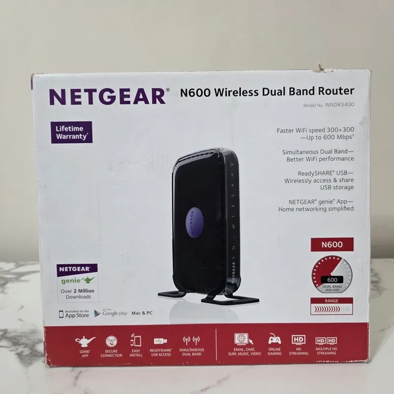 Маршрутизатор Netgear N600 300 Mbps 4-Port Gigabit Wireless N Router (WNDR3700)