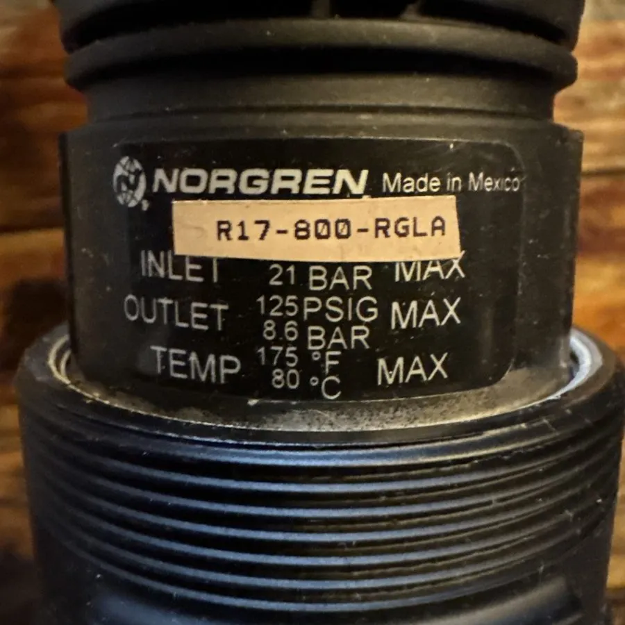 Трубопроводная арматура NORGREN R17-800-RGLA PRESSURE REGULATOR 300PSIG 175 DEG  — фото лота 2
