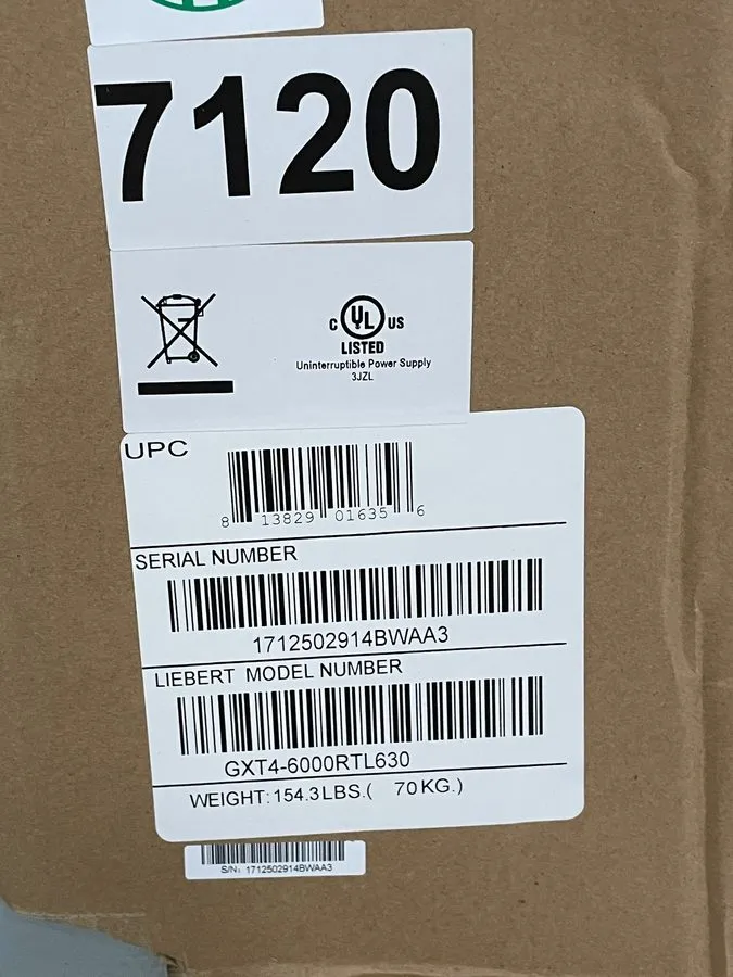 ИБП Liebert GXT4 AC Power System GXT4-6000RTL630 Power Backup UPS.