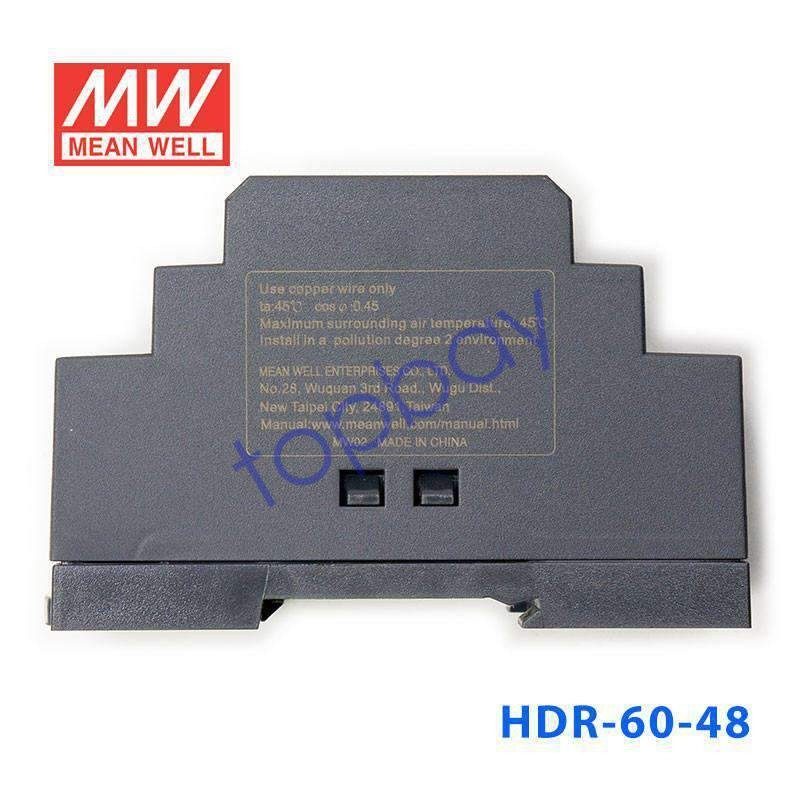 Блок питания Mean Well HDR-60-48 Single Output DIN Rail Power Supply 48V 1.25A 6