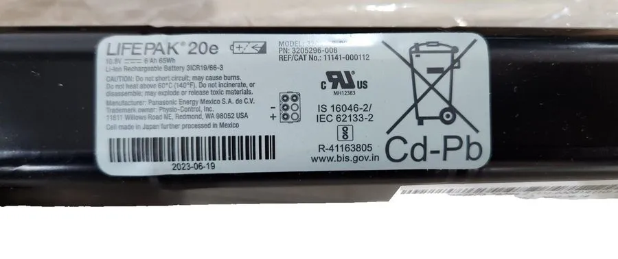 Медицинское оборудование Lifepak 20e GENUINE OEM Battery Pak -NEW