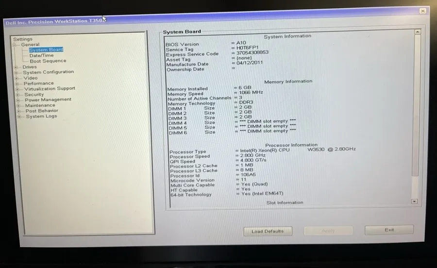 Процессор Barebones Dell Precision T3500 Workstation Desktop Xeon W3520 2.66Ghz  — фото лота 2