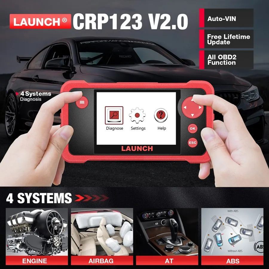 Диагностический сканер 2026 LAUNCH CRP123X Elite Code er Car Diagnostic Scanner 