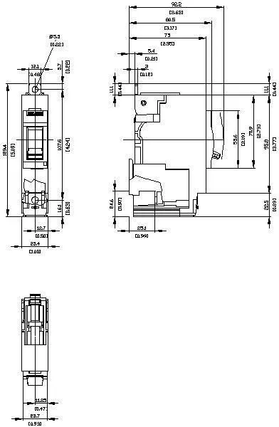 Автоматический выключатель SIEMENS CAT: No. 3VA4195-4ED14-0AA0 15 A 1 P Circuit 