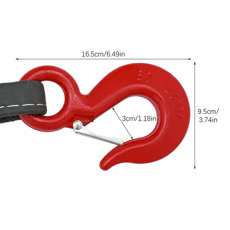 Строп 6T/13227 lbs 4.92ft 2.17in Chain Sling Polyester Lifting Sling with 4 Hook — фото лота 2