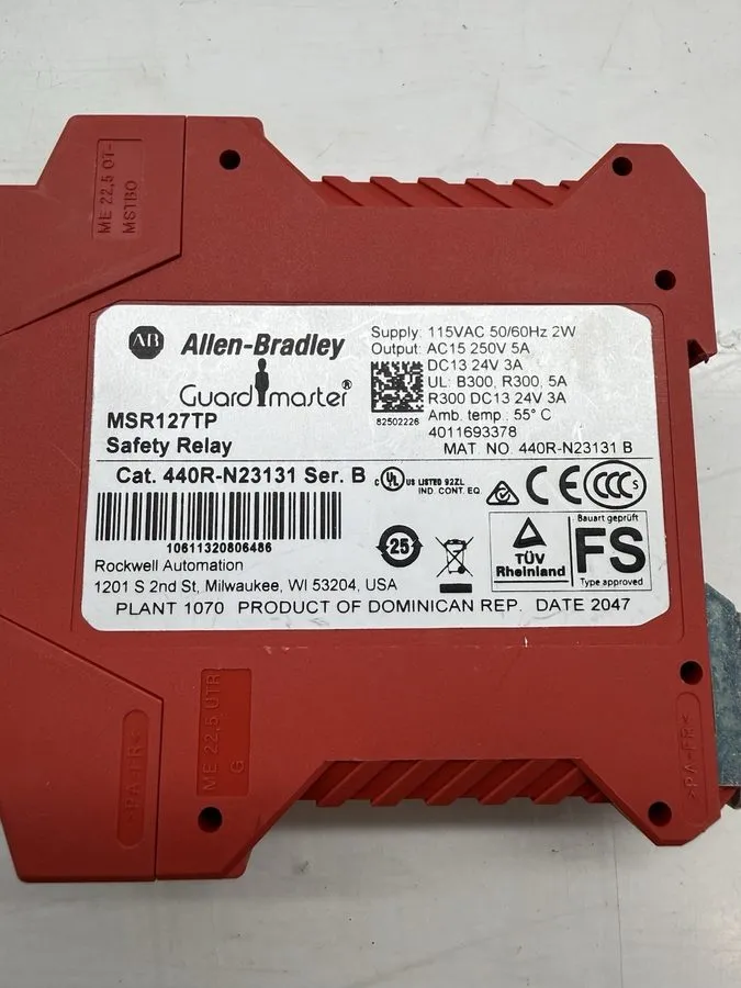 Реле безопасности Allen Bradley MSR127TP (440RN23132) Safety Relay, 24VAC