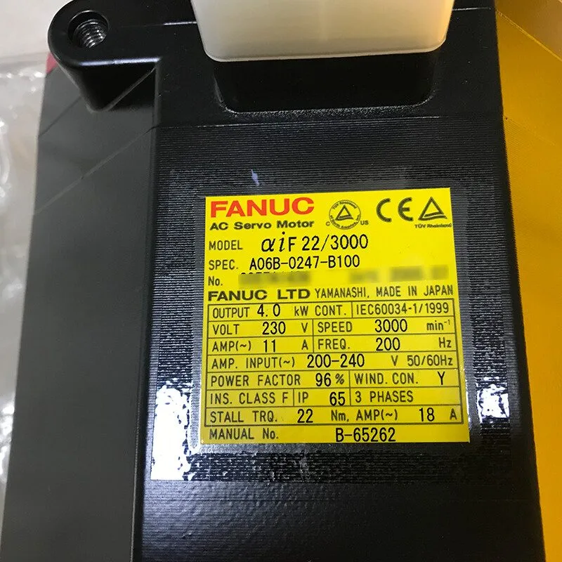 Серводвигатель FANUC A06B-0247-B100 4kW 3000RPM 230V 200Hz AC Servo Motor