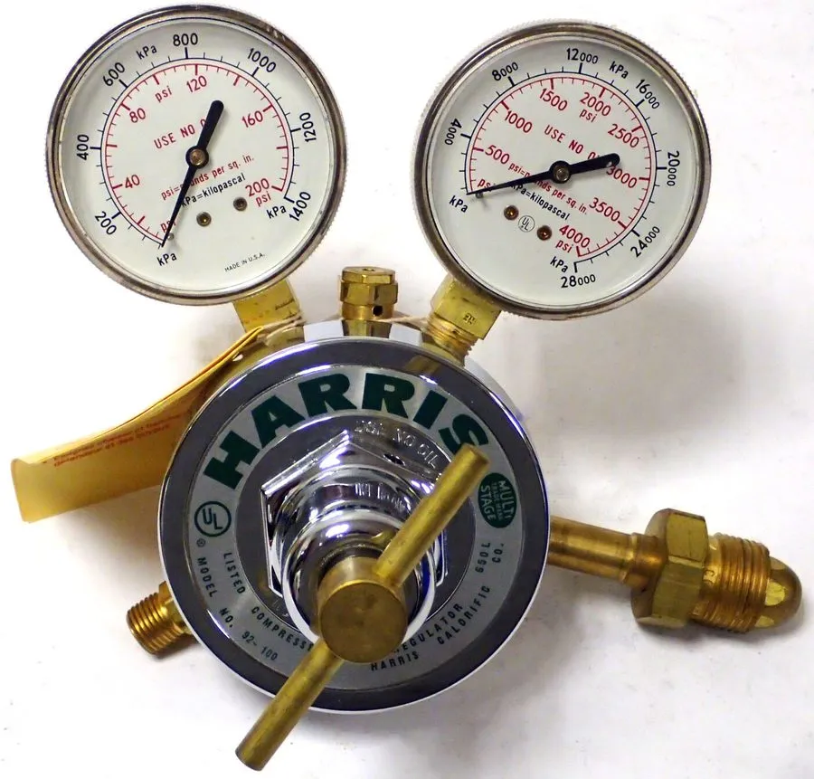 Трубопроводная арматура HARRIS 92-100 MULTISTAGE COMPRESSED GAS REGULATOR DUAL G