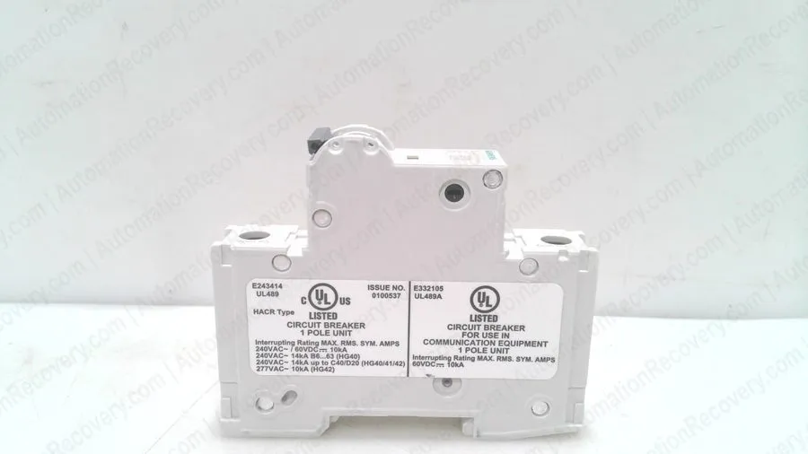 Автоматический выключатель SIEMENS 5SJ4101-7HG40, SENTRON MINIATURE CIRCUIT BREA