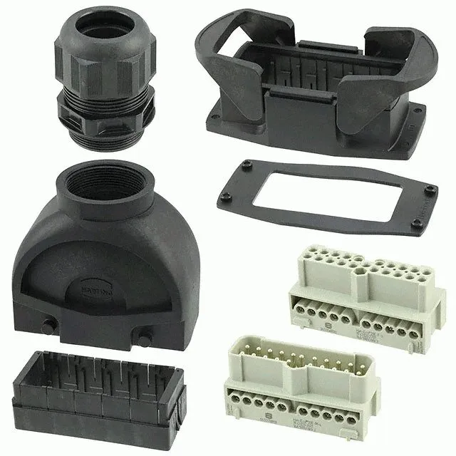 Разъём Harting HAN-ECO MONOBLOCK KIT 6 (16B GG) Heavy Duty Power Connector 10410 — фото лота 1