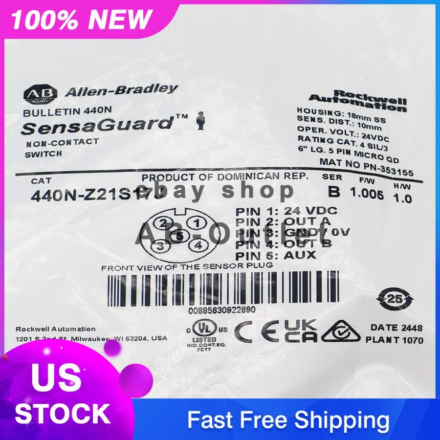Реле безопасности 440N-Z21S17J Allen Bradley Guardmaster Non Contact Switch