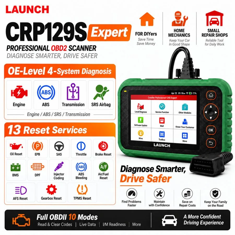 Диагностический сканер LAUNCH CRP123S A CRP129S Expert X431 OBD2 Scanner 4 Syste
