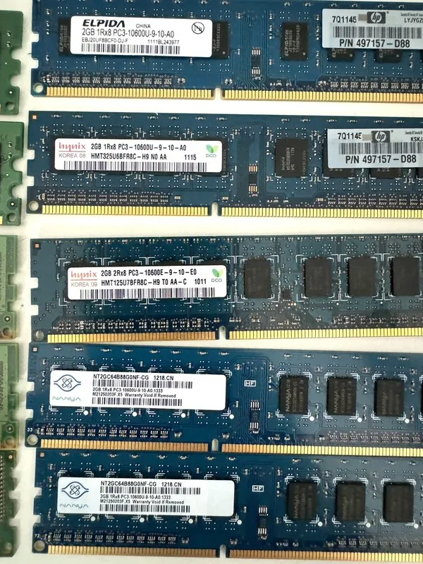 Сервер Mix Brend 2GB 2Rx8 PC3-10600E DDR3 1333 Server RAM