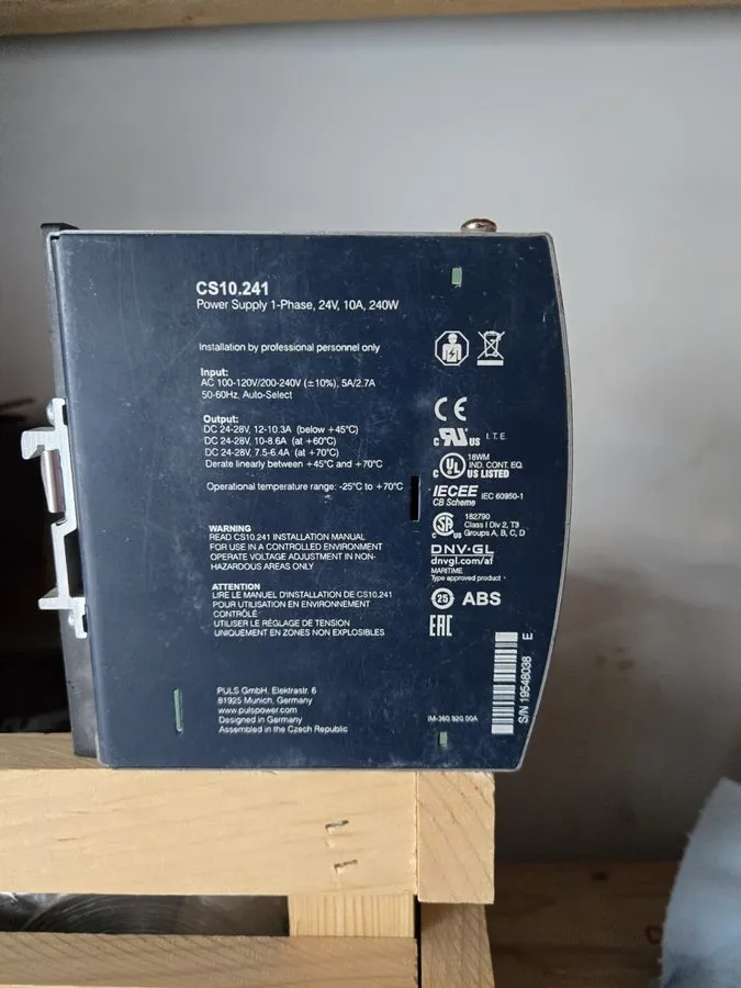 Блок питания PULS Dimension CS10.241 Power Supply DIN Rail 24-28V DC 10A 240W Bl — фото лота 1