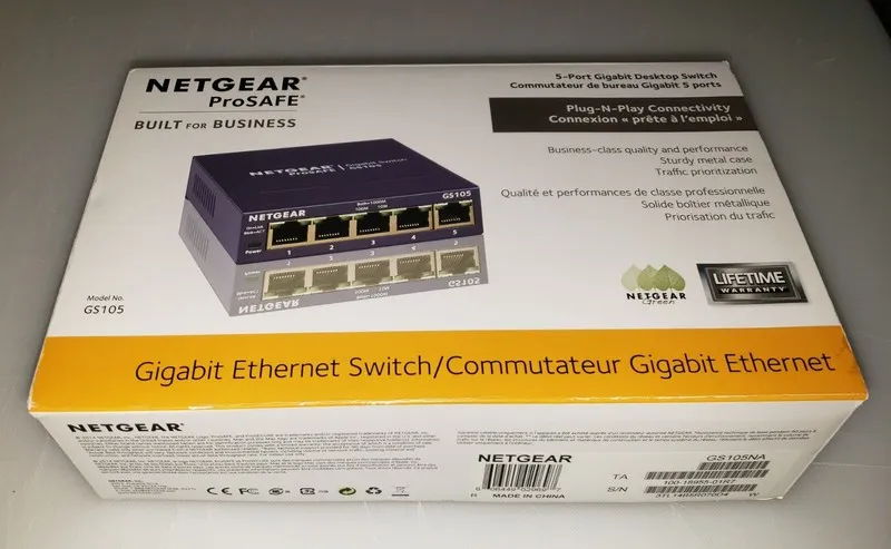Коммутатор NETGEAR ProSafe GS105 Desktop Switch 5-Port Gigabit GS105NA