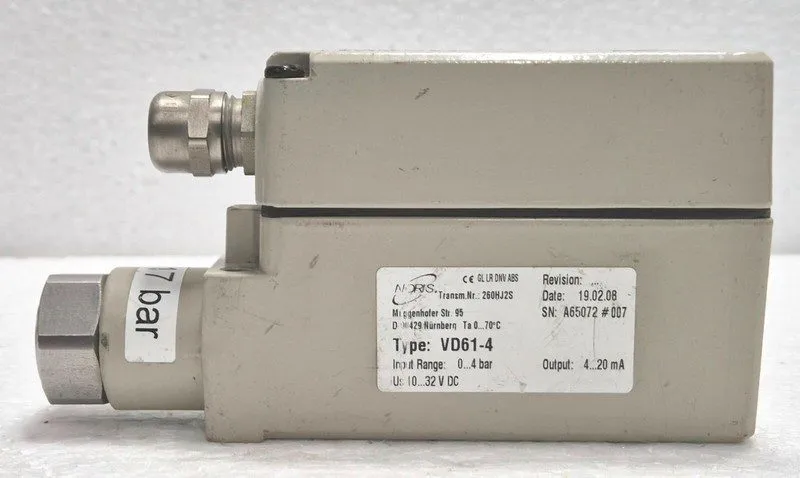Датчик давления Noris Automation Pressure Transmitter VD61-4 0-4 bar