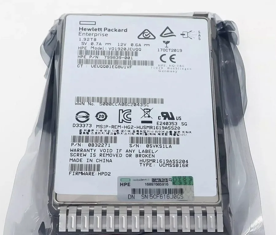 Сервер P40557-B21 HPE 1.92TB P41555-001 SAS RI 2.5" BC G8 G9 GEN10 Server SSD — фото лота 2