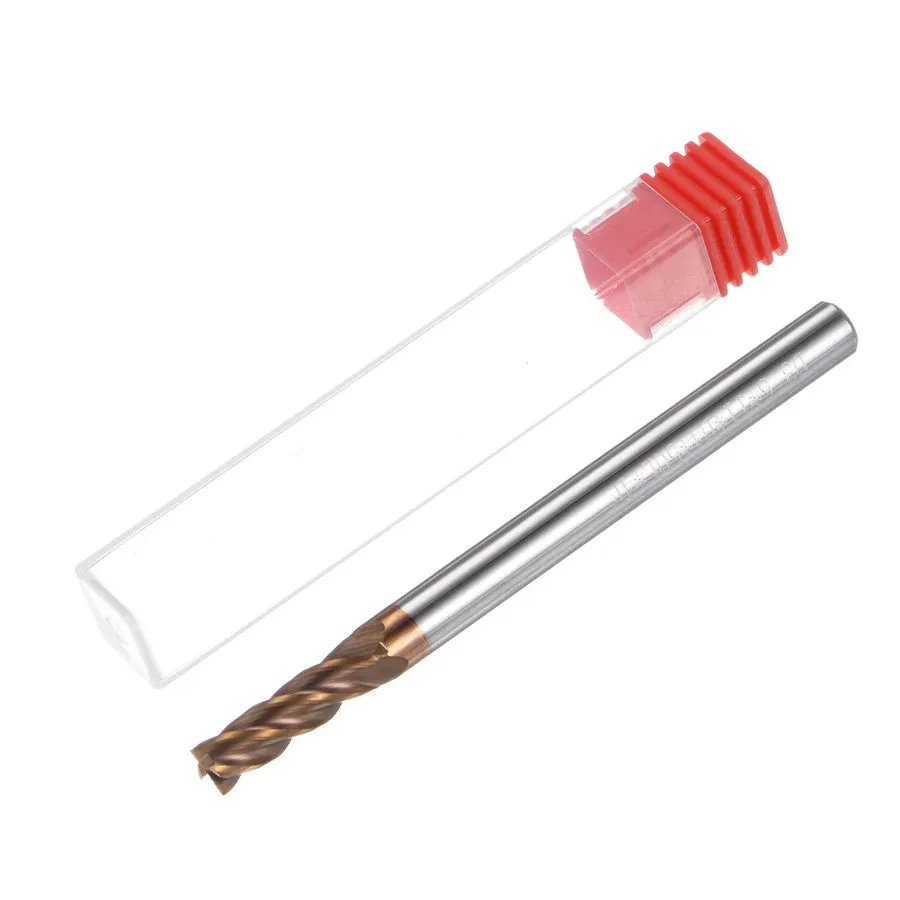 Режущий инструмент Carbide Square End Mill 3.5mmx10mmx4mmx50mm TiSiN Coated 4 Fl — фото лота 2