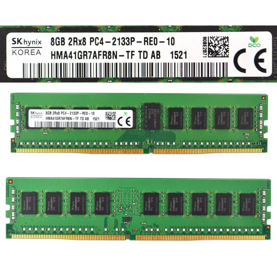 Модуль памяти SK Hynix 8GB (1x 8GB) PC4-2133P DDR4 ECC Server RAM HMA41GR7AFR8N-