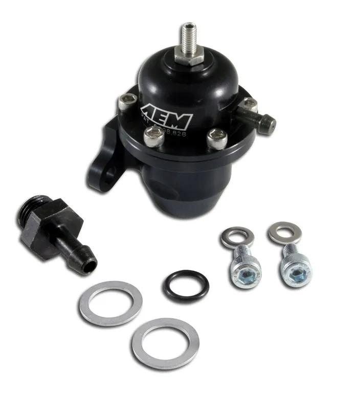 Трубопроводная арматура AEM 25-301BK Adjustable Fuel Pressure Regulator Black