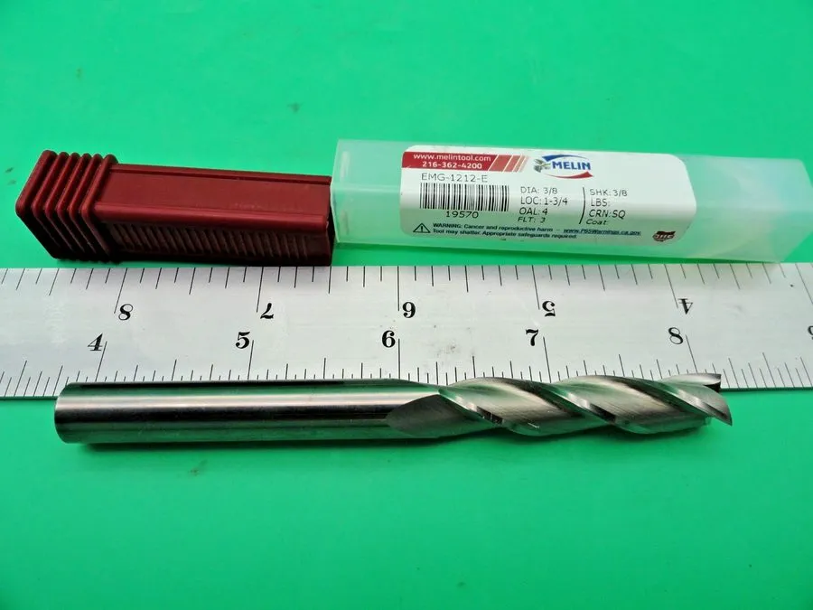 Режущий инструмент End Mill, SOLID Carbide, GP, Square, 3/8" x 1-3/4, EMG-1212-E — фото лота 1