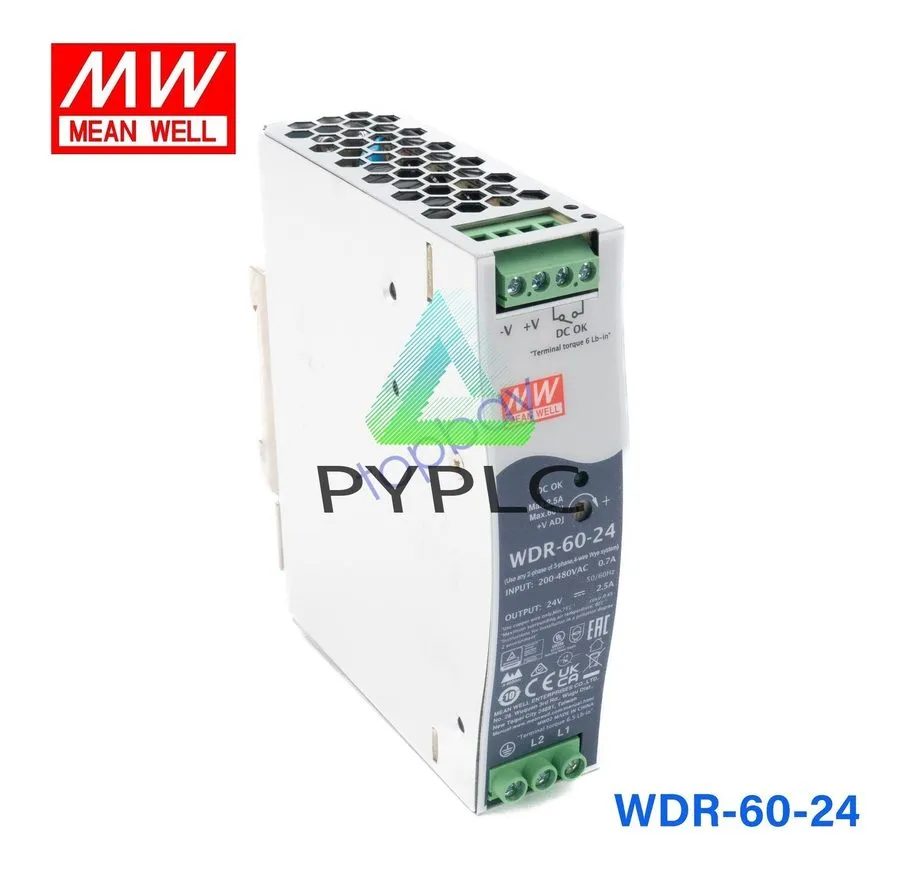 Блок питания Mean Well WDR-60-24 Single Output Industrial Power Supply 60W 24V D