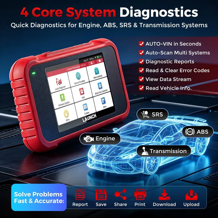 Диагностический сканер LAUNCH X431 CRP123E PLUS Car OBD2 Scanner Code er ALL Sys — фото лота 2