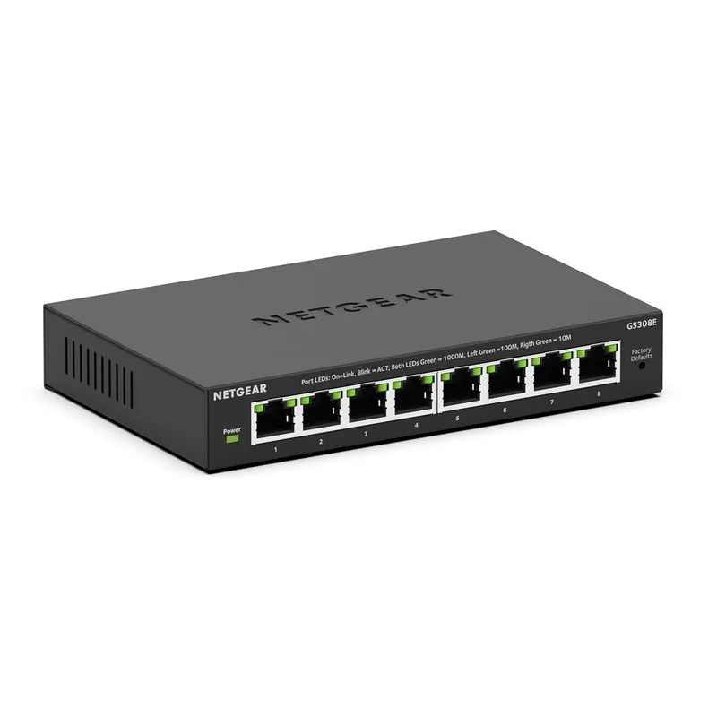 Коммутатор 8-Port Gigabit Ethernet Easy Smart Managed Essentials Switch (GS308E)
