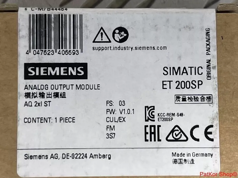 Модуль ввода-вывода Siemens 6ES7135-6GB00-0BA1 ET 200SP SIMATIC