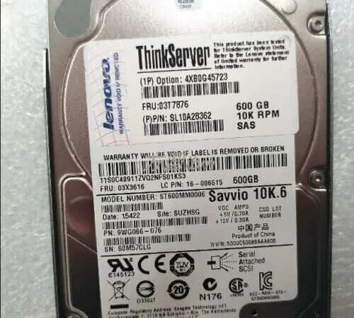 Сервер Lenovo 03T7876 03X3616 4XB0G45723 600GB ThinkServer SAS 10K 2.5'' Hot Swa