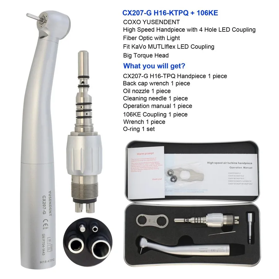 Стоматологический наконечник COXO Dental Handpiece Fiber Optic High Speed Turbin