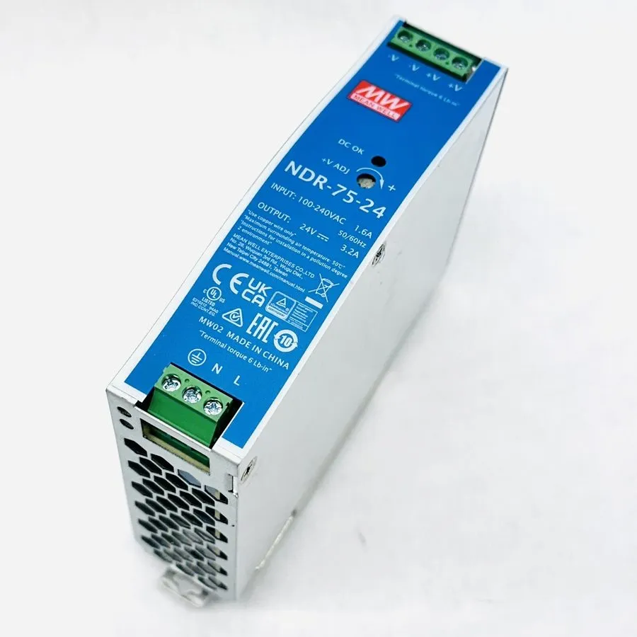 Блок питания Mean Well NDR-75-24 75W 24V 3.2A DIN Rail Power Supply 100-240VAC