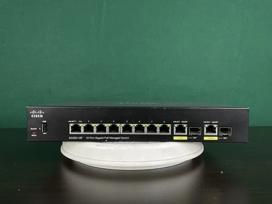 Коммутатор Cisco Systems SG350-10P / 10-Port Gigabit PoE Managed Switch