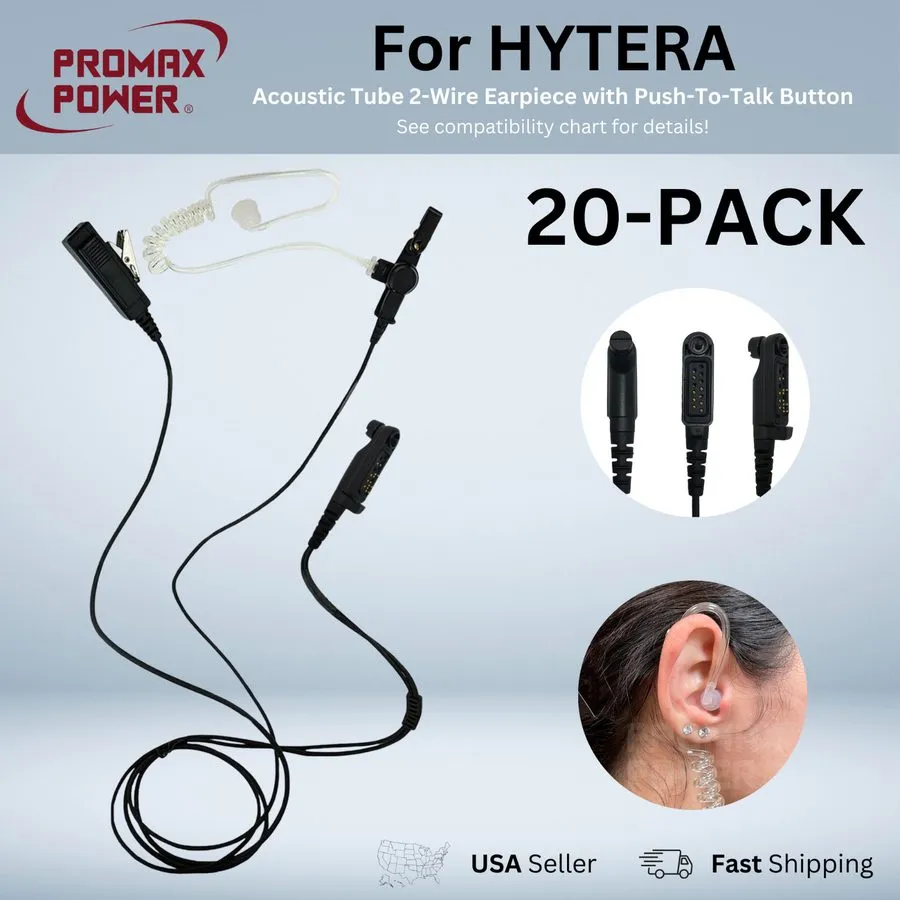 Гарнитура Wholesale 2-Wire Acoustic PTT Earpiece для Hytera Radios PD600, PD602G