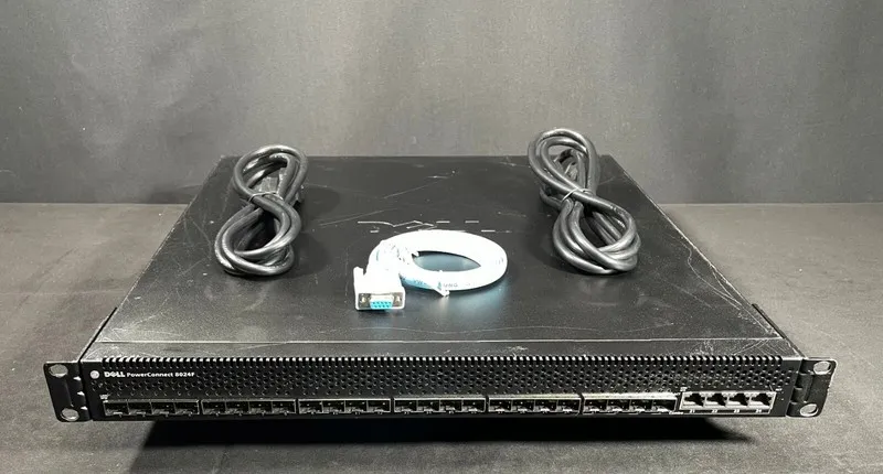 Коммутатор Dell PowerConnect 8024F 24-Port 10GbE SFP+ Network Switch w/ Dual AC