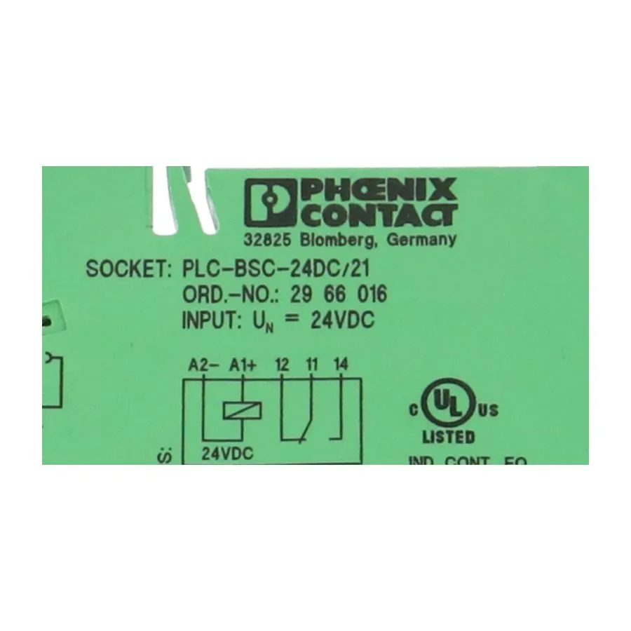 Колодка реле Phoenix Contact 2966016 Relay Socket SPDT 250V 6A, 24VDC Coil, DIN 