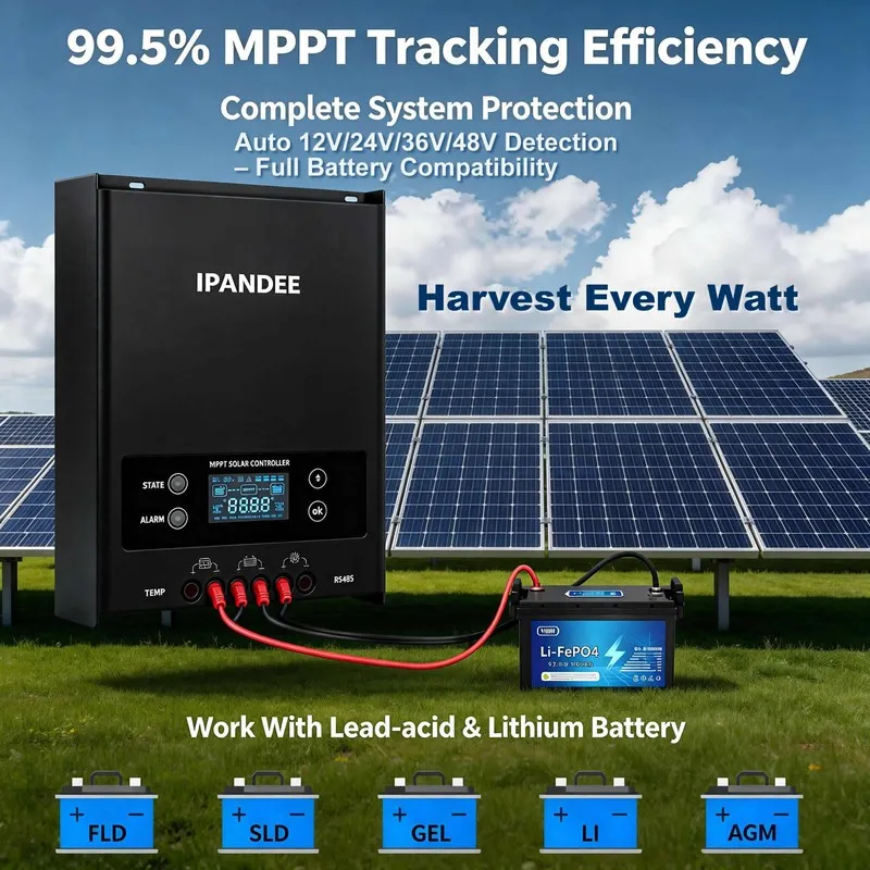 Аккумулятор 3120W 60A MPPT Solar Panel Regulator Charge Controller 12V/24V/36/48 — фото лота 2