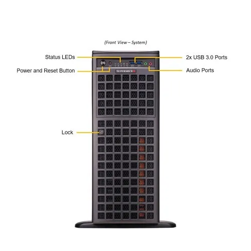 Сервер Supermicro SYS-741GE-TNRT Server +2X Gold 6530 CPU 1T M.2 16X DDR5 32GB R