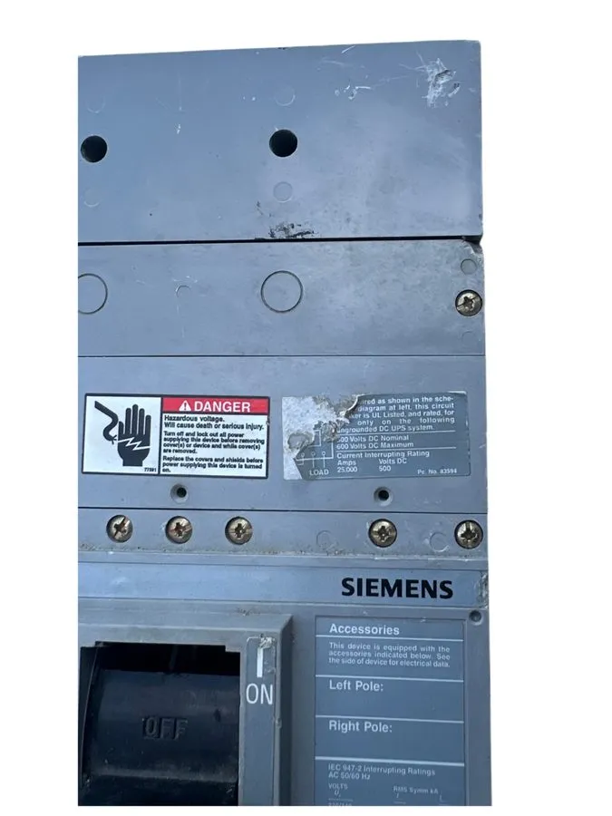 Автоматический выключатель SIEMENS SENTRON SERIES 800 AMP CIRCUIT BREAKER 600 VA