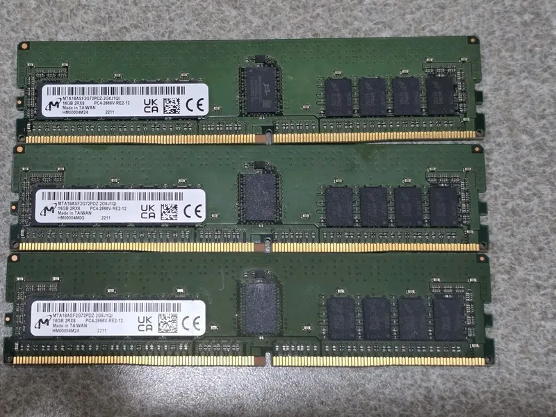 Модуль памяти 1x Micron 16GB 2Rx8 PC4-2666V ECC REG Server RAM MTA18ASF2G72PDZ-2