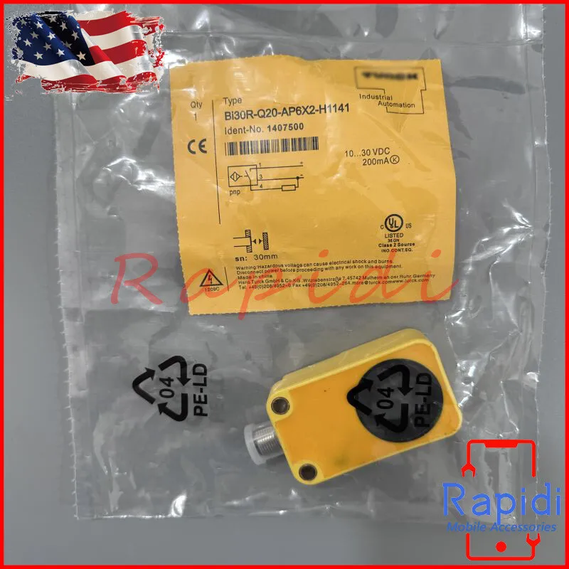 Датчик приближения TURCK BI30R-Q20-AP6X2-H1141 Proximity Sensor, 6mm Range, 10-3