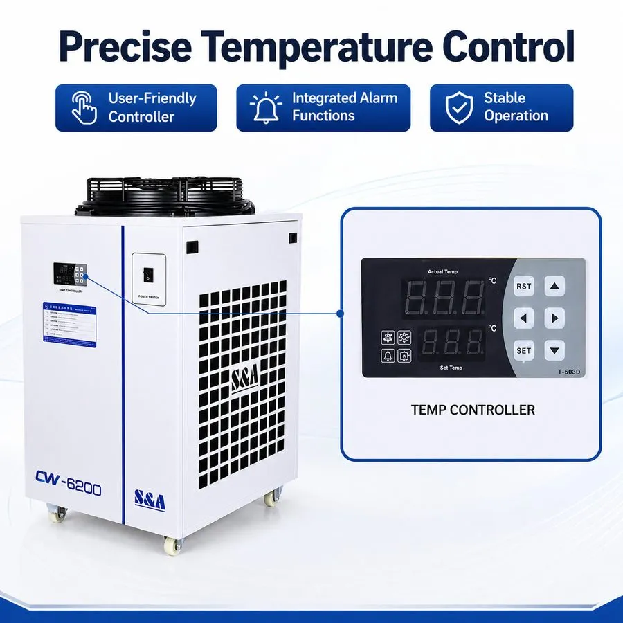 Чиллер Pump Flow 75L/min Industrial Water Chiller 220V 60Hz CW-6200BN Local Pick
