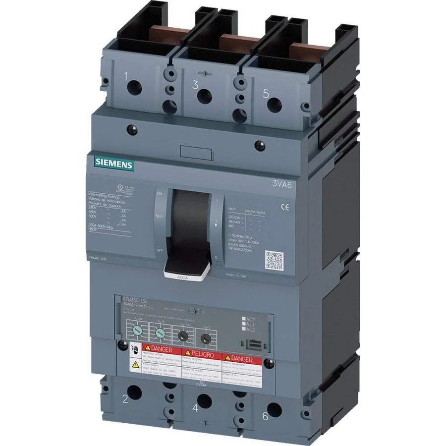 Автоматический выключатель Siemens 3VA6340-6HN31-0aa0 3p 400a 65k LSI Trip Unit