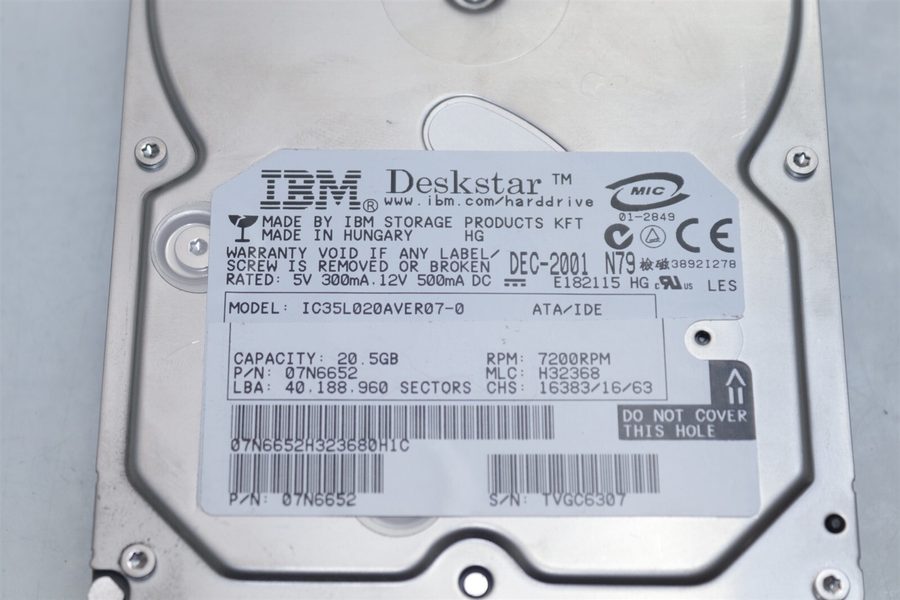 Фото лота IC35L020AVER07-0 от продавца №54791