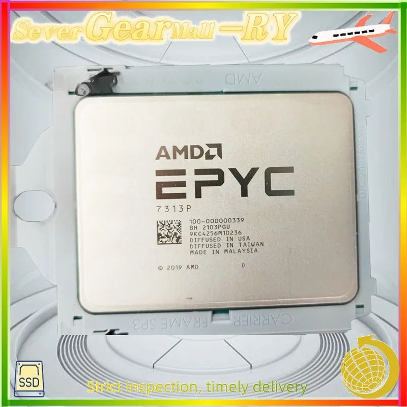 Процессор AMD epyc 7313p CPU processor 3.0-3.7ghz 16 core 128mb 155w sp3 (100-00
