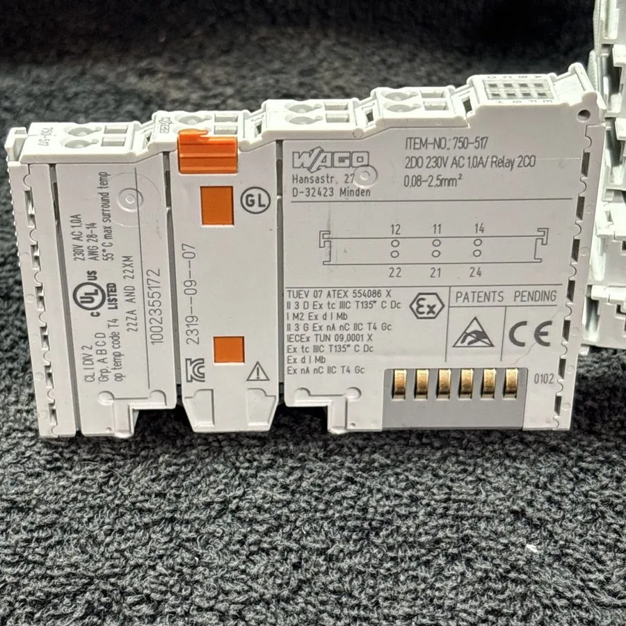 Модуль ввода-вывода Wago 750-517 relay output module 200-250 VaC — фото лота 1